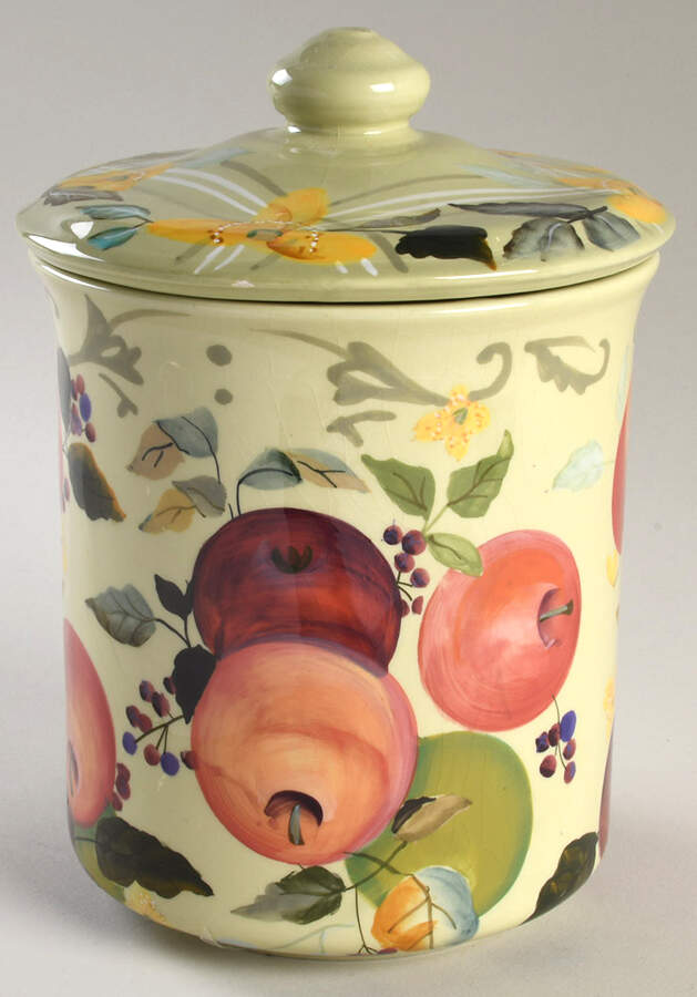 Fruitful Tapestry Medium Canister & Lid by Tracy Porter-1