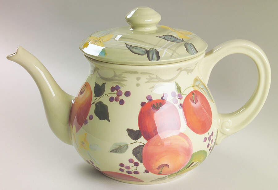 Fruitful Tapestry Teapot & Lid by Tracy Porter-1