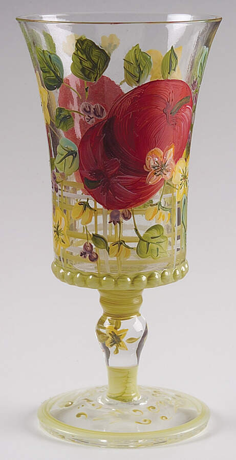 Fruitful Tapestry Glassware Goblet by Tracy Porter-1