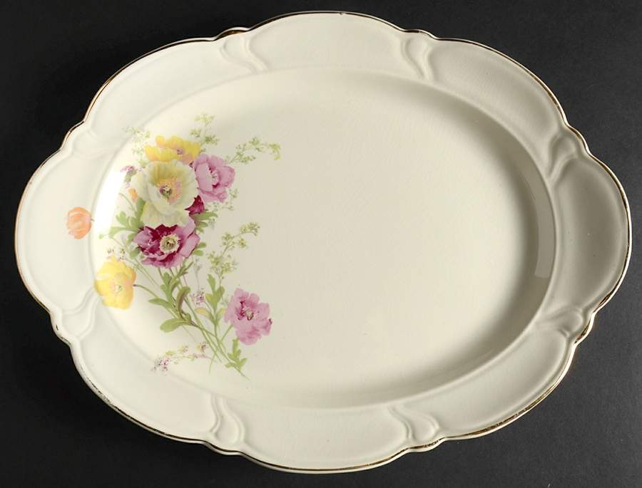 1629 13" Oval Serving Platter by Taylor, Smith & Taylor (Ts&T)-1