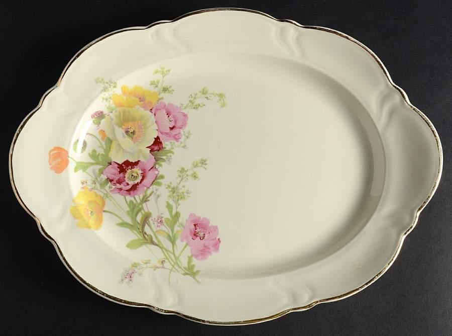 1629 11" Oval Serving Platter by Taylor, Smith & Taylor (Ts&T)-1