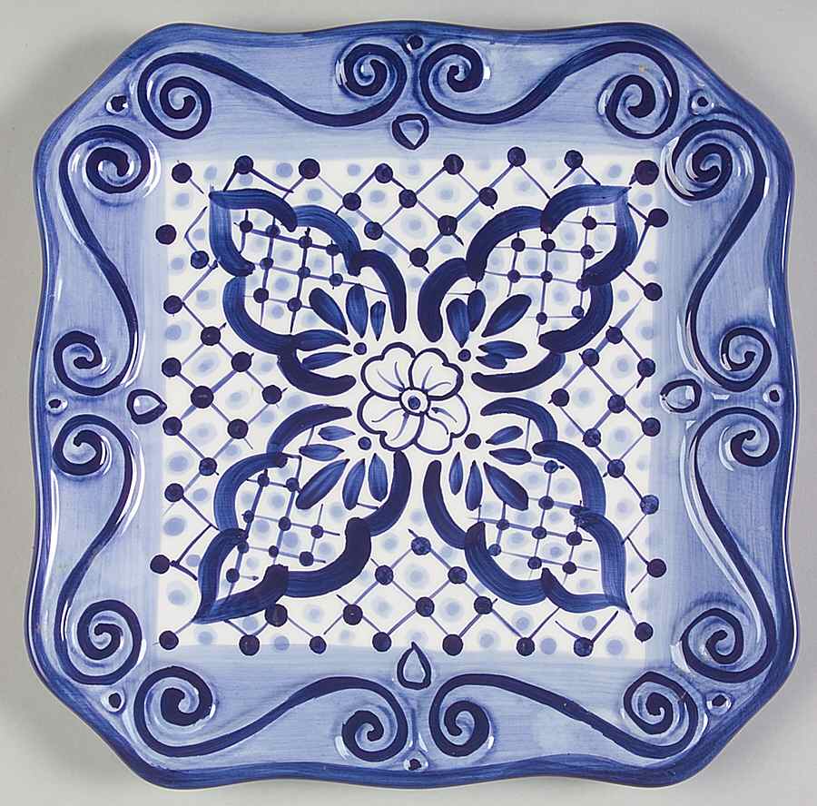 Lisbon (Square) Dessert/Pie Plate by Tabletops Unlimited-1