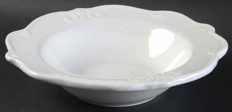 Blanc De Blanc Large Rim Soup Bowl by Tienshan-1