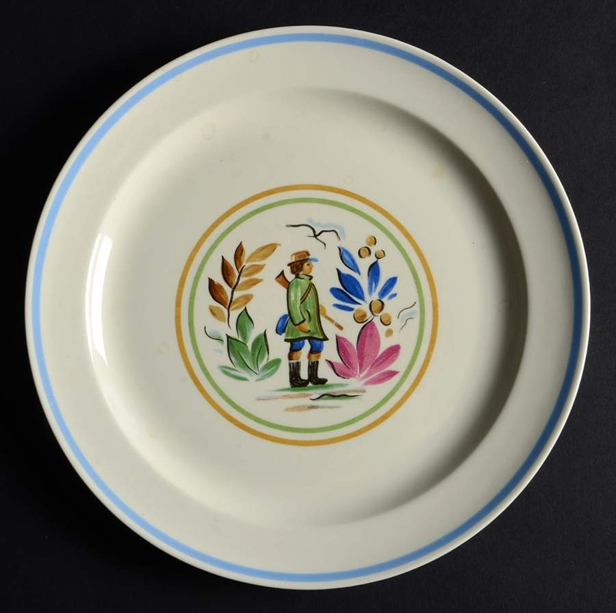 Peasant Blue Band Laurel Salad Plate by Taylor, Smith & Taylor (Ts&T)-1