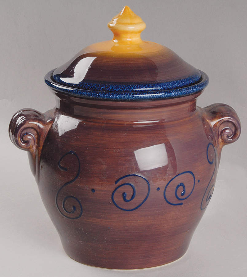 Ambrosia (Raised Scrolls) Medium Canister & Lid by Tabletops Unlimited-1