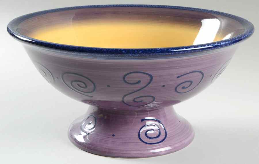 Ambrosia (Raised Scrolls) Footed Bowl by Tabletops Unlimited-1