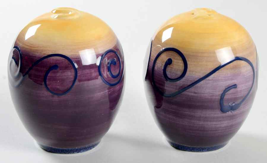 Ambrosia (Raised Scrolls) Salt & Pepper Set by Tabletops Unlimited-1
