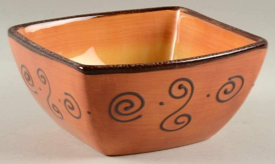 Ambrosia (Raised Scrolls) Square Cereal Bowl by Tabletops Unlimited-1