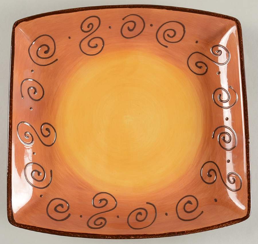 Ambrosia (Raised Scrolls) Square Dinner Plate by Tabletops Unlimited-1