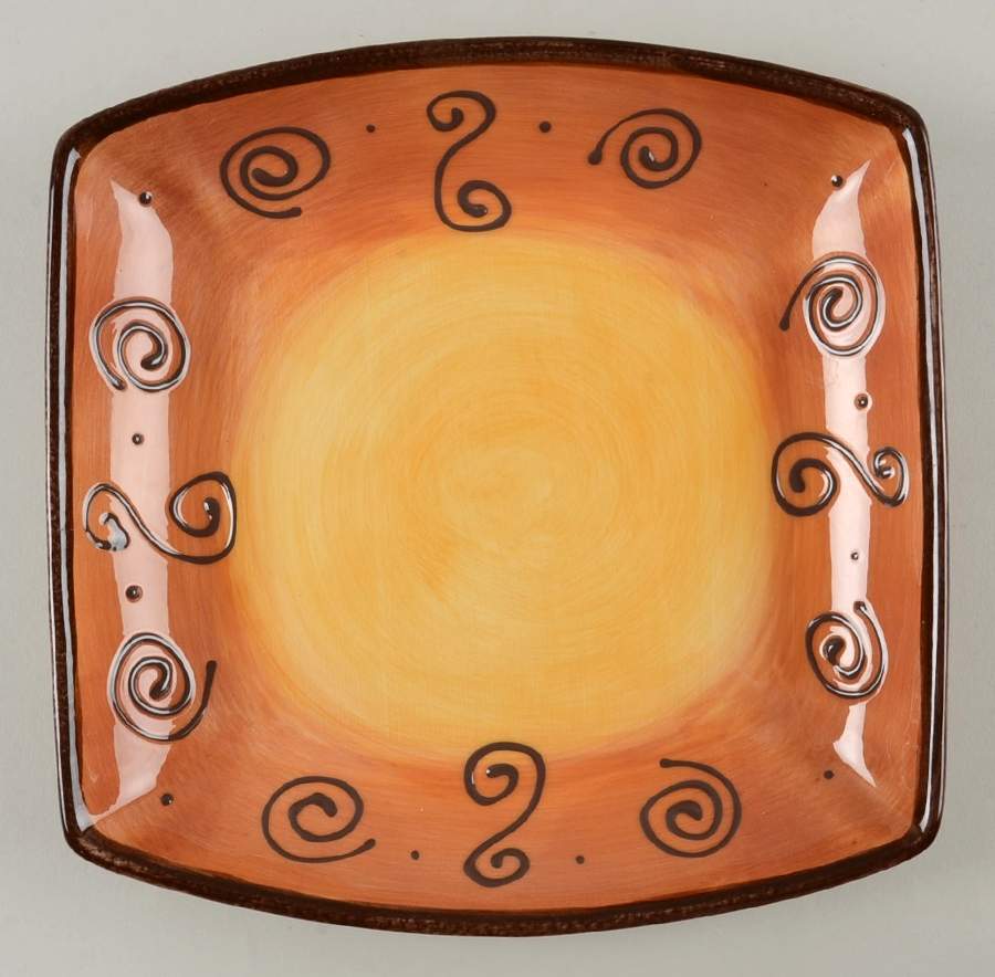 Ambrosia (Raised Scrolls) Square Salad Plate by Tabletops Unlimited-1