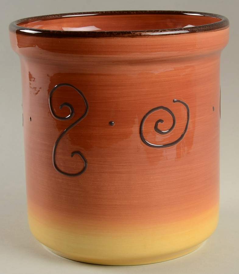 Ambrosia (Raised Scrolls) Utensil Holder by Tabletops Unlimited-1