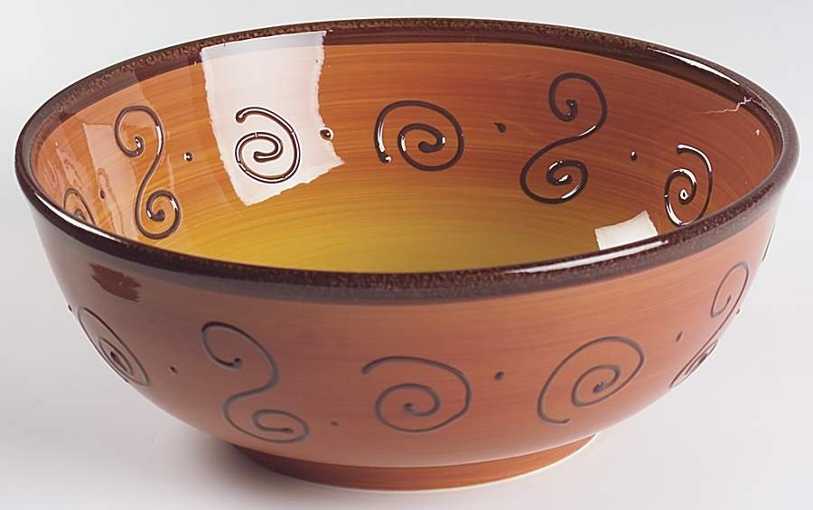 Ambrosia (Raised Scrolls) 11" Large Salad Serving Bowl by Tabletops Unlimited-1