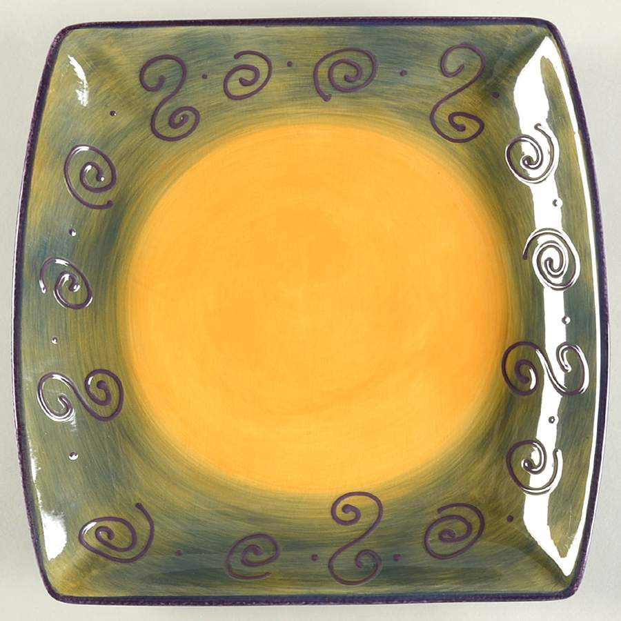 Ambrosia (Raised Scrolls) Square Dinner Plate by Tabletops Unlimited-1