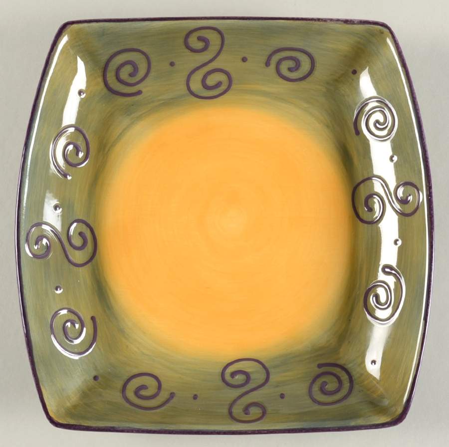 Ambrosia (Raised Scrolls) Square Salad Plate by Tabletops Unlimited-1
