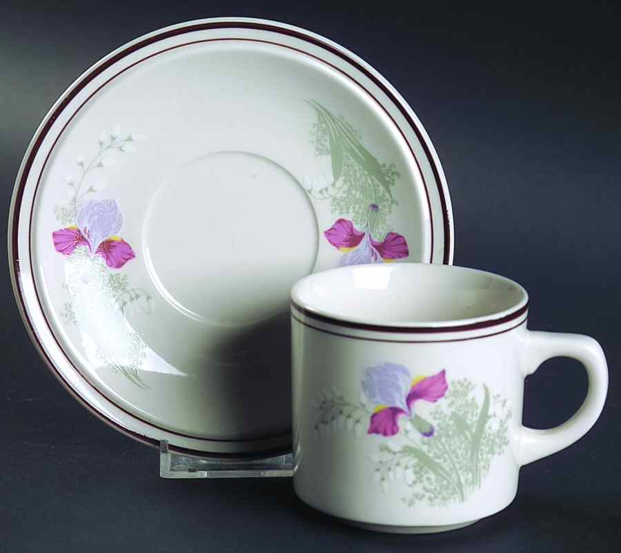 TIM1 Flat Cup & Saucer Set by Tian Jin Ceramics-1