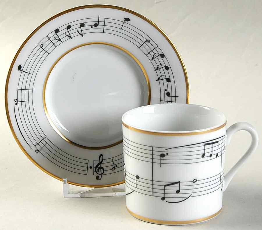 Moon River Flat Demitasse Cup & Saucer Set by Tiffany-1