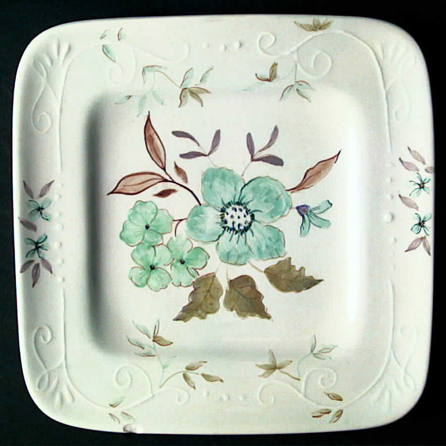 Cottage Garden Square Dessert Plate by Tracy Porter-1
