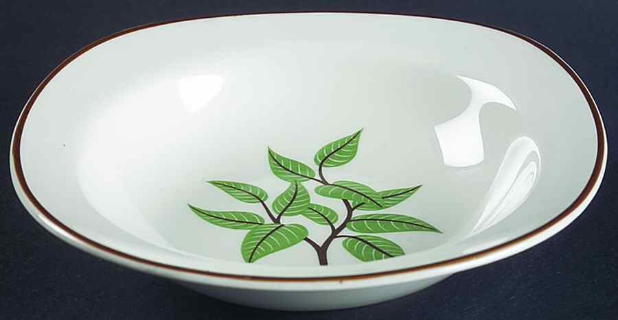 Coffee Tree (Brown Ring) Rim Fruit/Dessert (Sauce) Bowl by Taylor, Smith & Taylor (Ts&T)-1