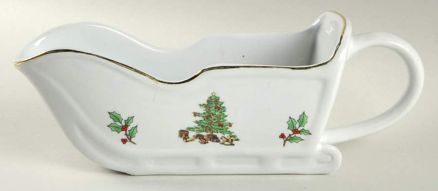 Holiday Hostess (Trim, No Gold Band) Gravy Boat by Tienshan-1