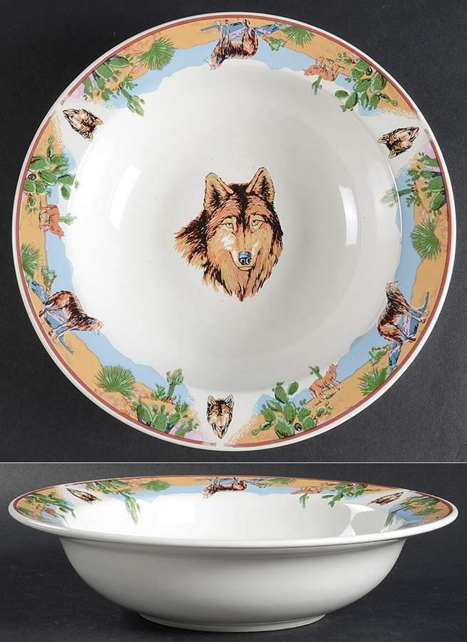 TIE37 (White Background) 9" Round Vegetable Bowl by Tienshan-1