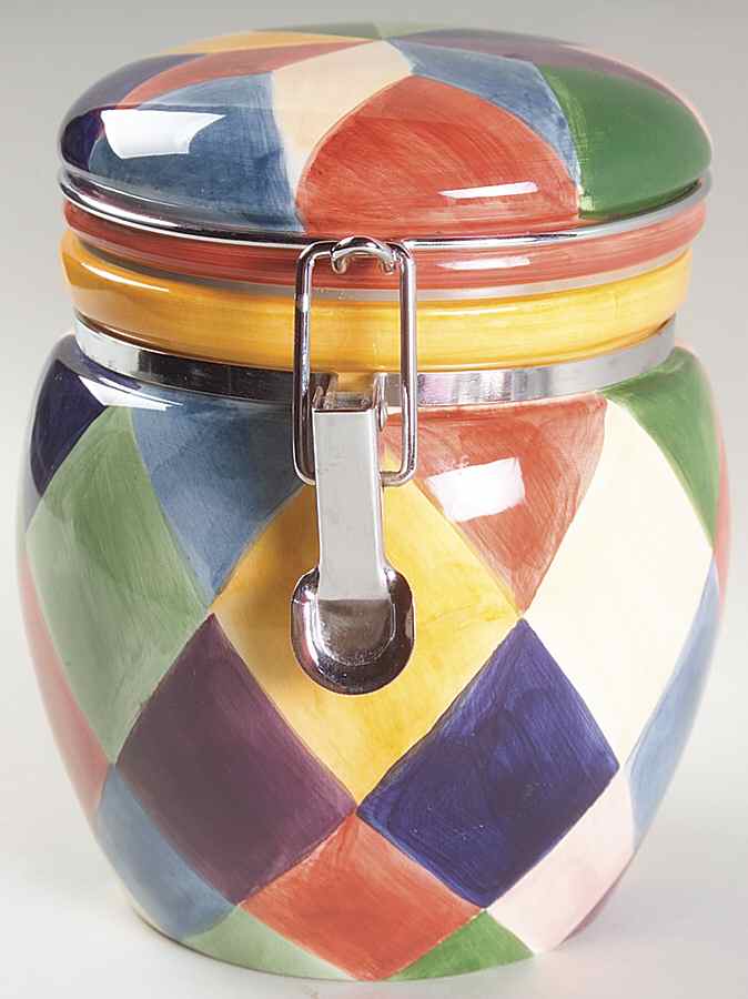 Carnival Medium Canister & Lid by Tabletops Unlimited-1
