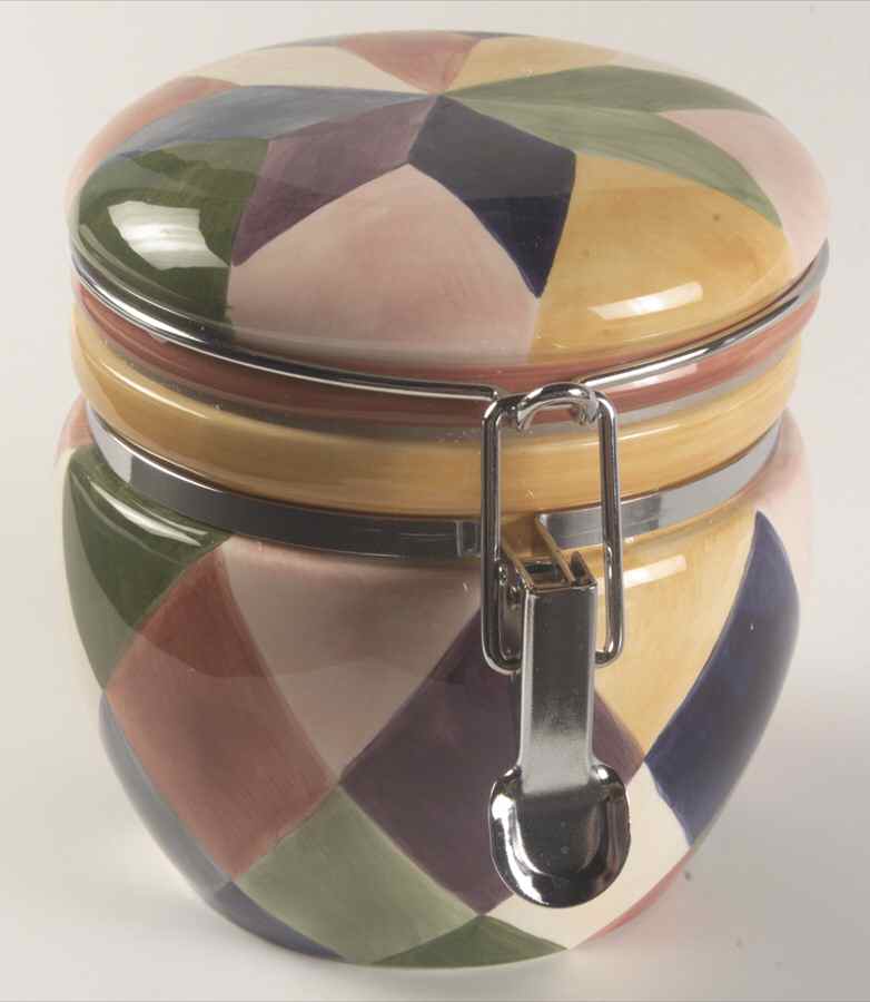 Carnival Small Canister & Lid by Tabletops Unlimited-1