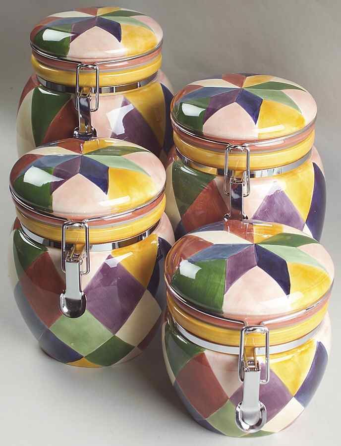 Carnival (4 Piece) Canister Set (Box Set) by Tabletops Unlimited-1