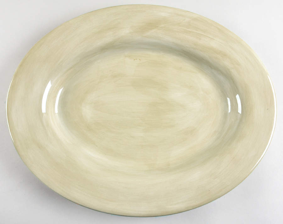 Espana Sage (Round, Light Green) 18" Oval Serving Platter by Tabletops Unlimited-1