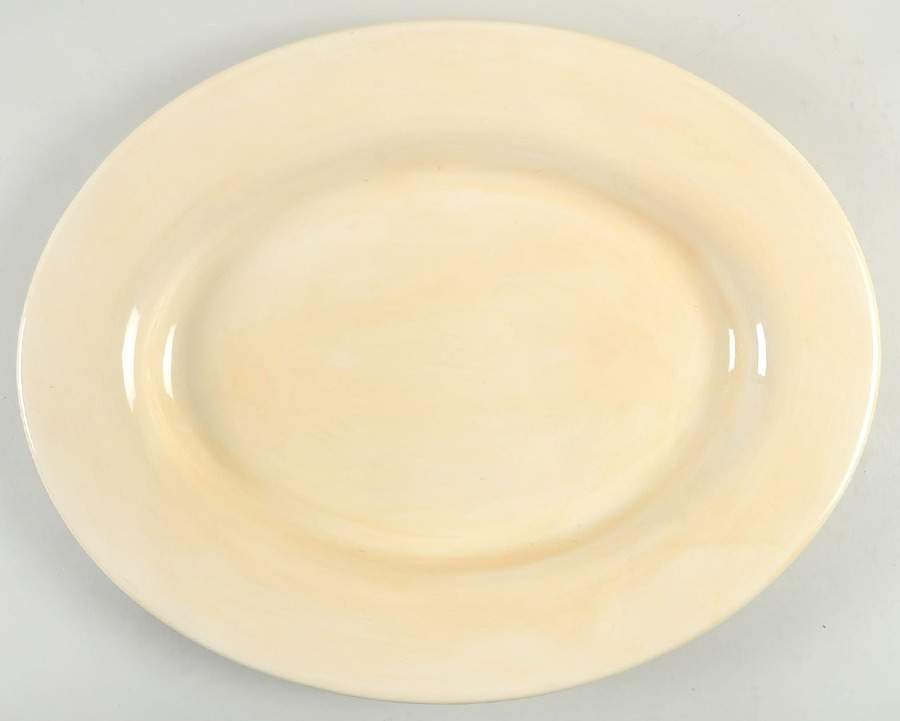 Espana Ivory (Paint Brush Backstamp) 18" Oval Serving Platter by Tabletops Unlimited-1