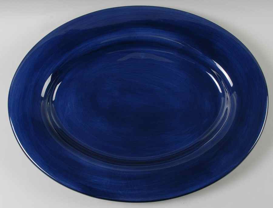Espana Cobalt 18" Oval Serving Platter by Tabletops Unlimited-1