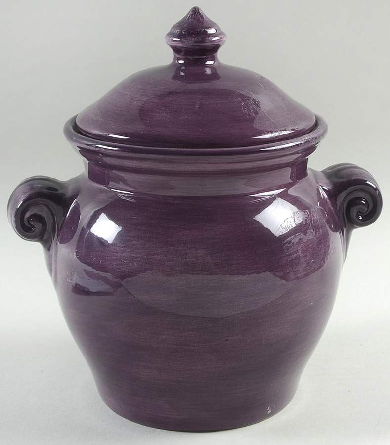 Espana Plum Medium Canister & Lid by Tabletops Unlimited-1
