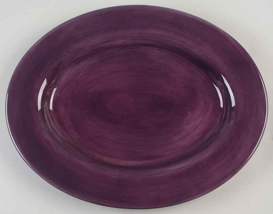 Espana Plum 18" Oval Serving Platter by Tabletops Unlimited-1