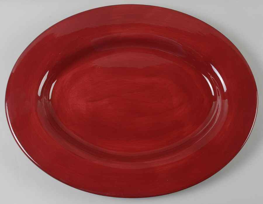 Espana Cherry (Red) 18" Oval Serving Platter by Tabletops Unlimited-1