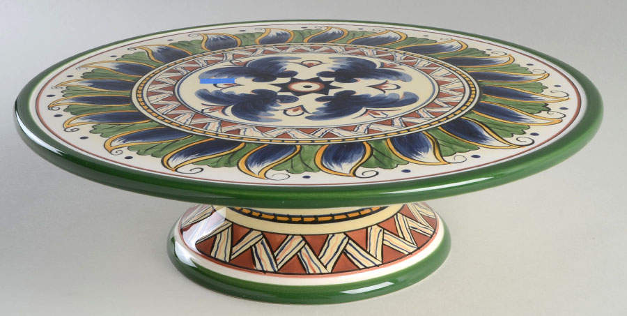 Deruta 12" Diameter Pedestal Cake Stand by Tabletops Unlimited-1