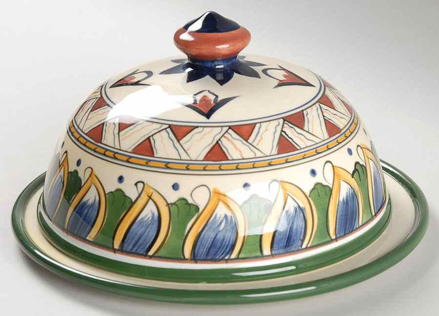 Deruta Round Covered Butter by Tabletops Unlimited-1