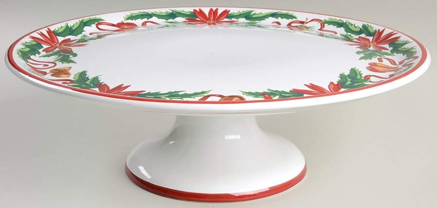 Tiffany Holly 12" Diameter Pedestal Cake Stand by Tiffany-1