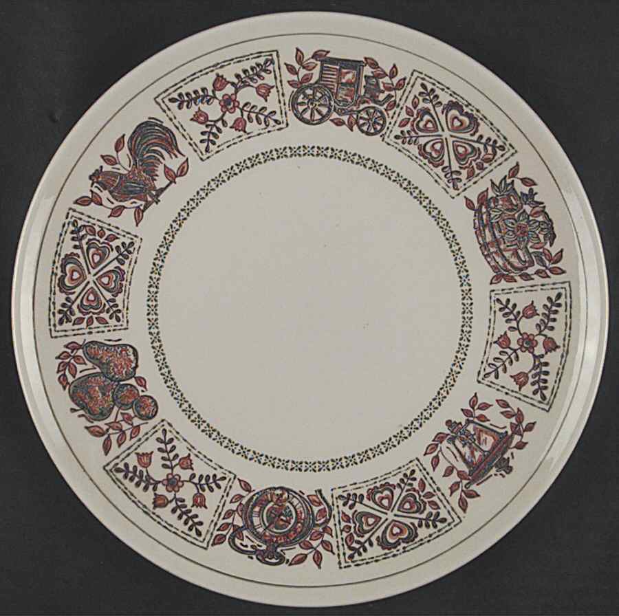 Provincial Green Dinner Plate by Taylor, Smith & Taylor (Ts&T)-1