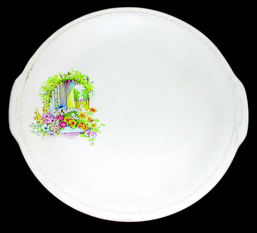 TST528 Handled Cake Plate by Taylor, Smith & Taylor (Ts&T)-1