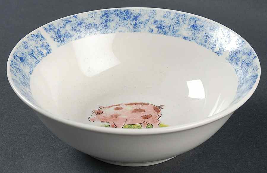 Country Barn Pig Coupe Cereal Bowl by Tabletops Unlimited-1