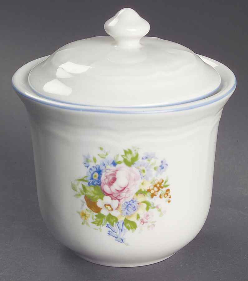 Victoria White Sugar Bowl & Lid by Tabletops Unlimited-1