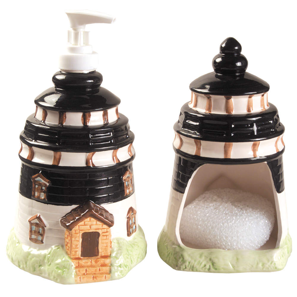 Lighthouse Kitchen Set with Box (Lotion Dispenser & Scour) by Thomson-1