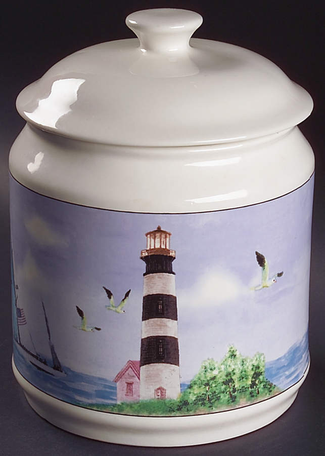 Lighthouse Extra Large Canister & Lid by Thomson-1