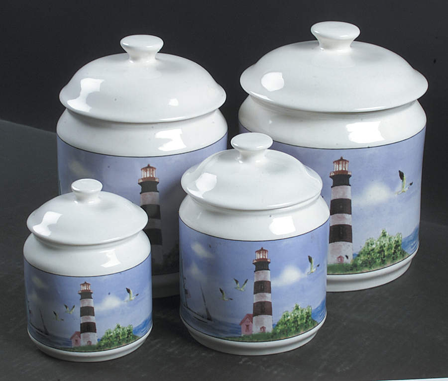 Lighthouse (4 Piece) Canister Set (Box Set) by Thomson-1