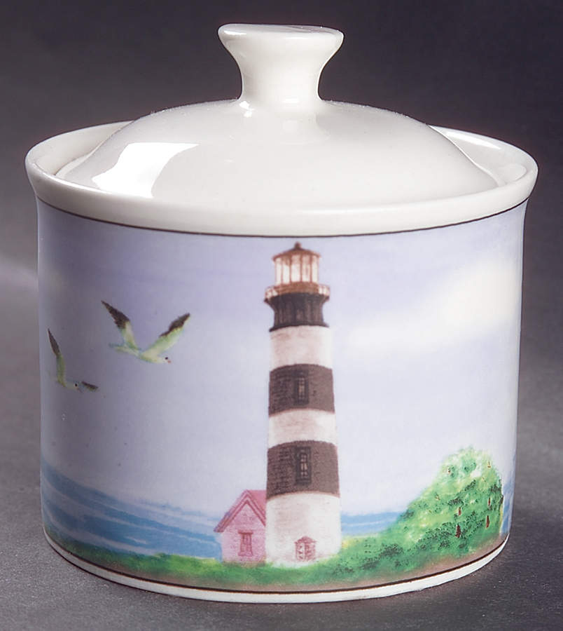 Lighthouse Sugar Bowl & Lid by Thomson-1