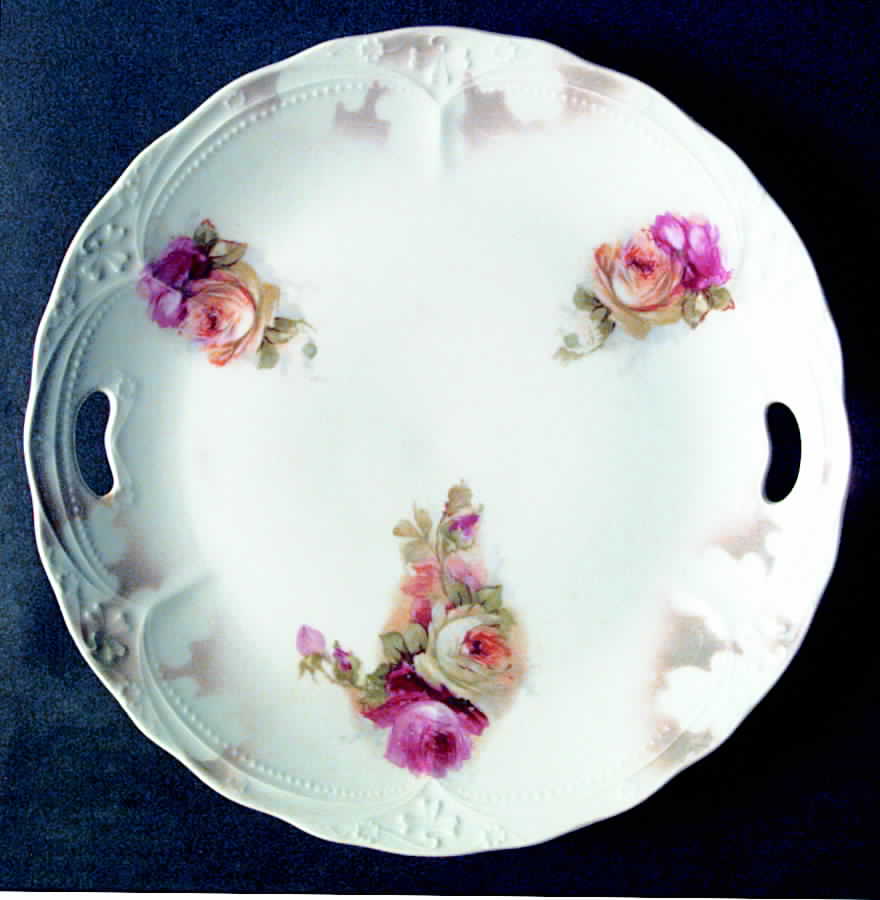 TCG2 Handled Cake Plate by Three Crown (Germany)-1