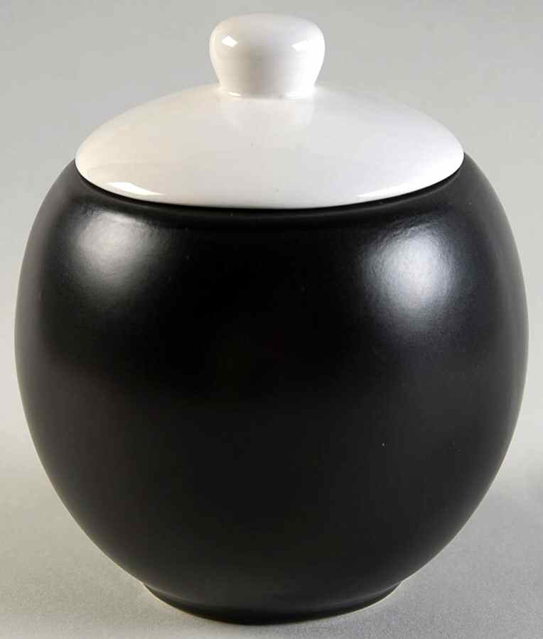 Cassina Black Sugar Bowl & Lid by Tabletops Unlimited-1