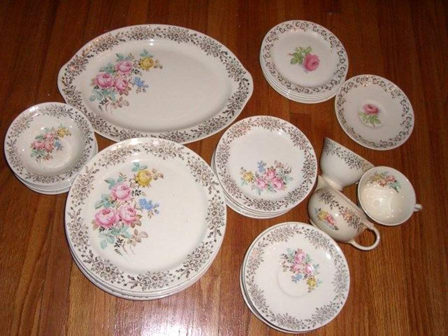 TST532 Footed Cup & Saucer Set by Taylor, Smith & Taylor (Ts&T)-1