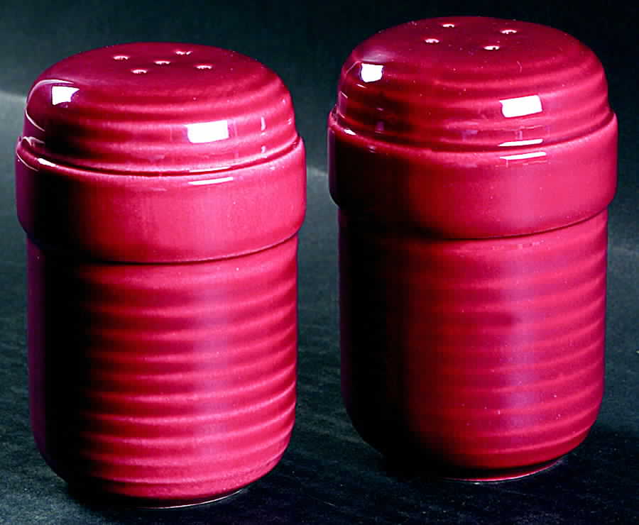 Color Story Cranberry Salt & Pepper Set by Treasure Craft-1