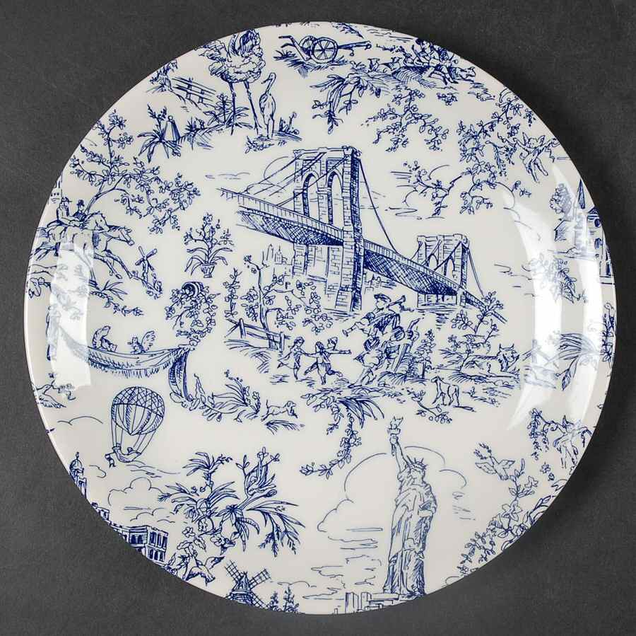 New York Toile Salad Plate by Tiffany-1