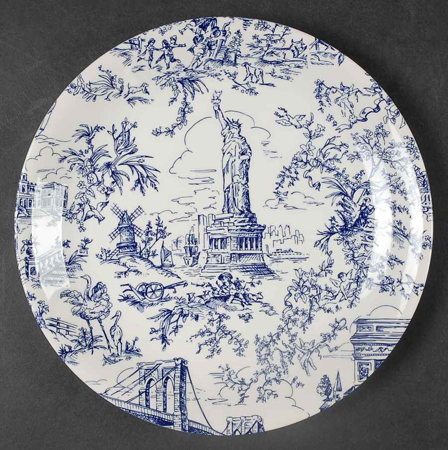 New York Toile Salad Plate by Tiffany-1